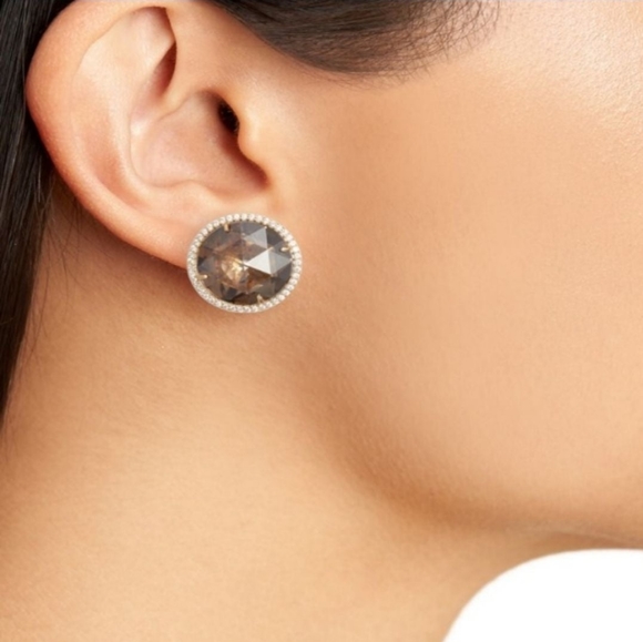 SOLD!!Kate Spade Women's She Has Spark Gold Quartz Earrings - Picture 1 of 7